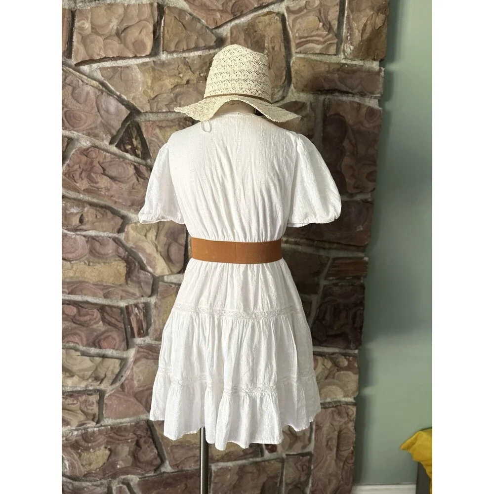 Women’s Straw lace beachie boho  Hat Floral Accent Lace Vintage USA M\L‎